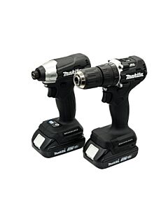 Kit Atornillador Y Taladro Inal 18V Negro Makita - Incluye baterías y cargador