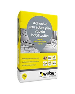 Pegamento Weber piso sobre piso 20kg